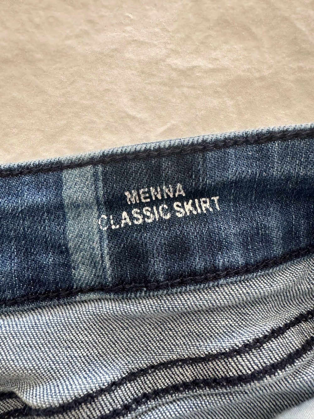 Velvet Heart Blue Striped Button-Front Denim Skirt, size 29 - Picture 7 of 12